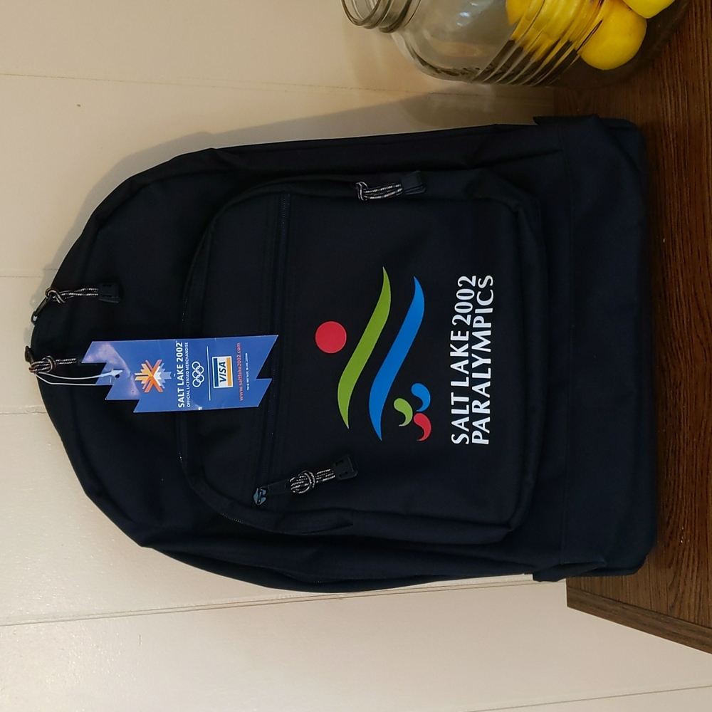 2/$20 NWT Official Salt Lake City 2002 Paralympic Full-Size Backpack Schoolbag